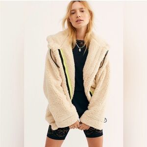 Free People Cream Teddy Jacket